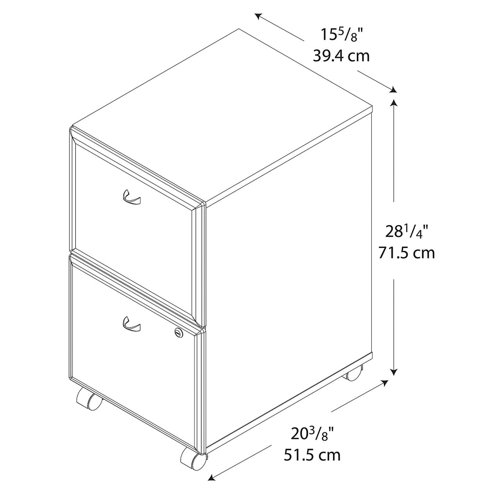 2 Drawer Mobile File Cabinet S49561