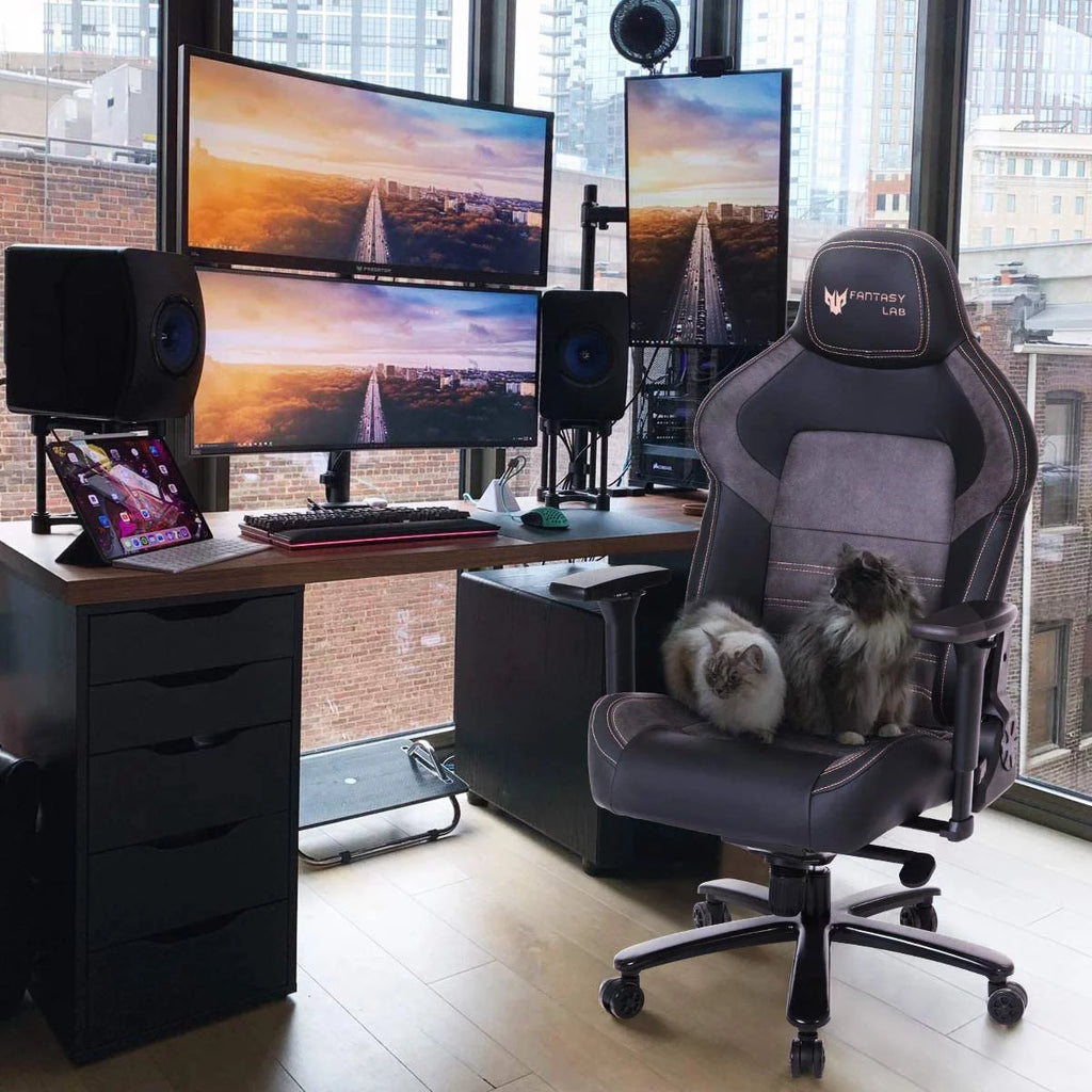Big and Tall Black Gaming Chair with Gel Foam Lumbar 4D Arms Metal Base H757133