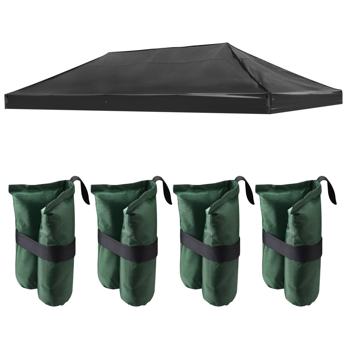 19x9.5 Ft Pop Up Canopy Top Replacement with 4 Set Sand Bags R10052
