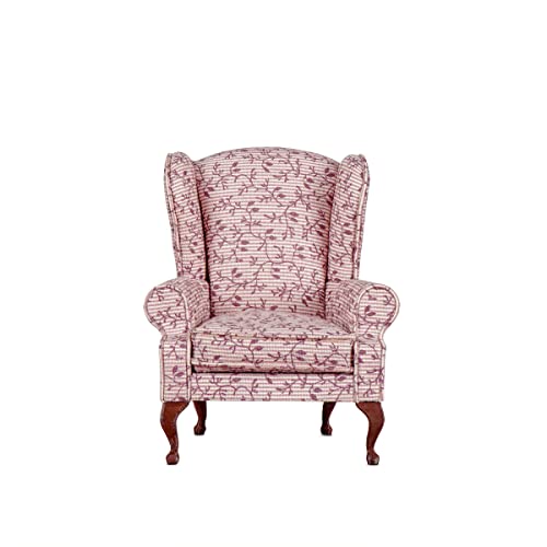 1:12 Scale Miniature Queen Anne Accent Chairs (Purple) J218