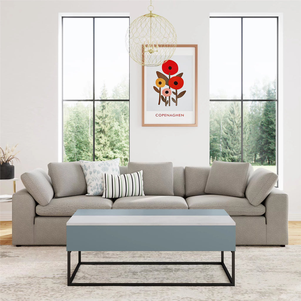 Powder Blue Lift-Top Coffee Table V401