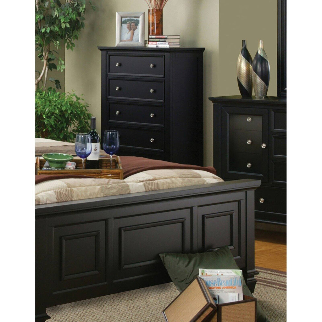 Black 5 Drawer Chest N8647