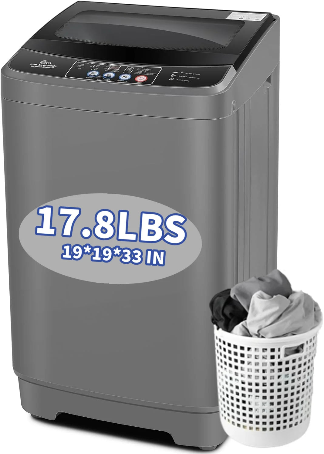 17.8lb Full Automatic Washing Machine with Drain Pump A924