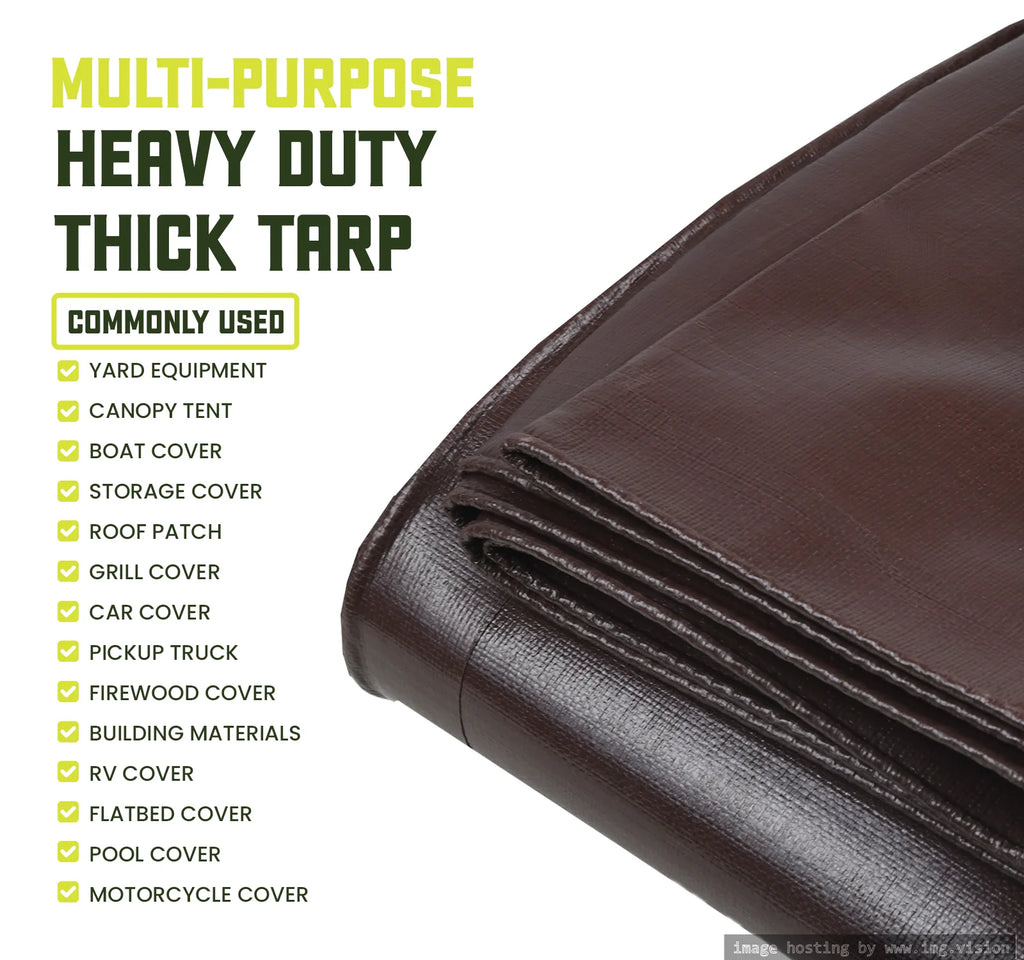 8 Mil Heavy Duty Waterproof Tarp 12′ X 25′Ft Z8800