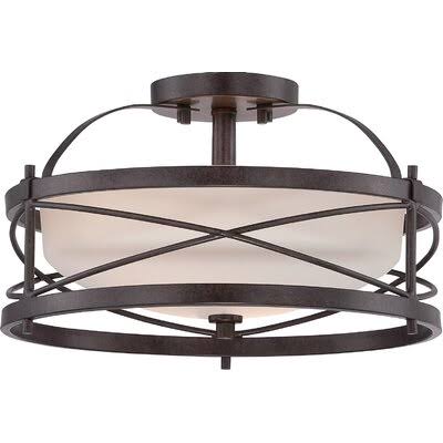 2-Light Semi Flush Mount W58042