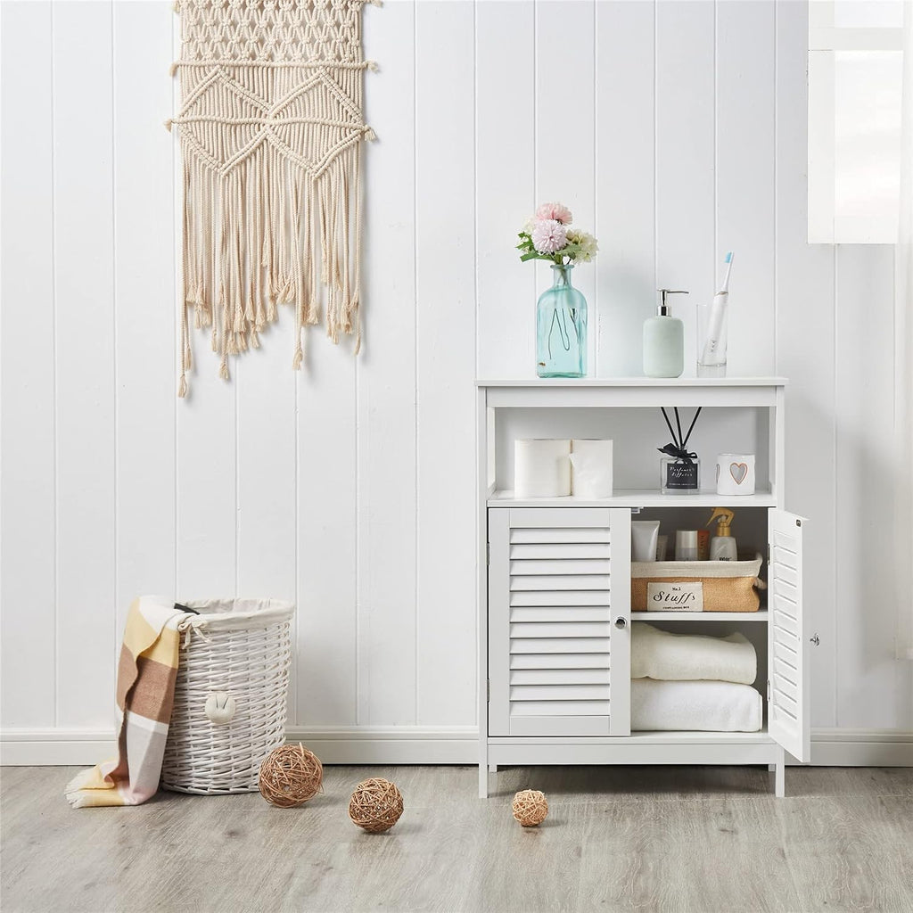 White Storage Cabinet with Two Doors A21631