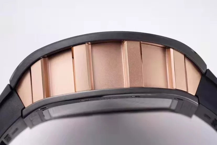 Skull Black Dial Black Bezel Black Rubber Strap Tourbillon R358