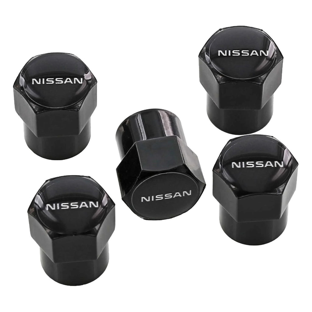 Black Tire Valve Caps Set F4094