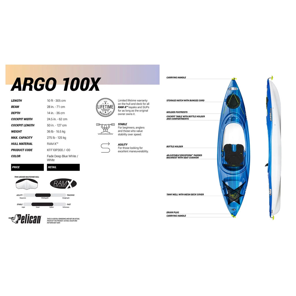 10 ft Sit-in Recreational Kayak W89352