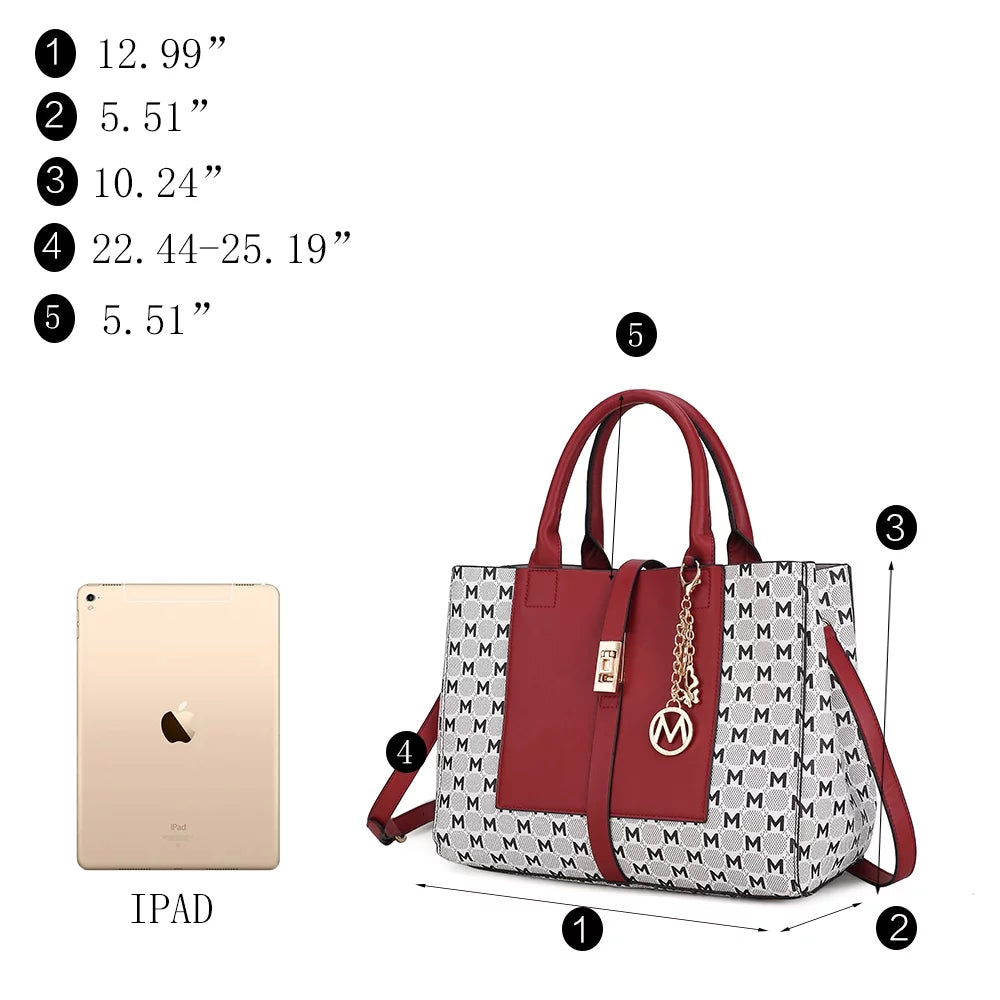 Satchel Handbag with Wallet 2 Pieces X377