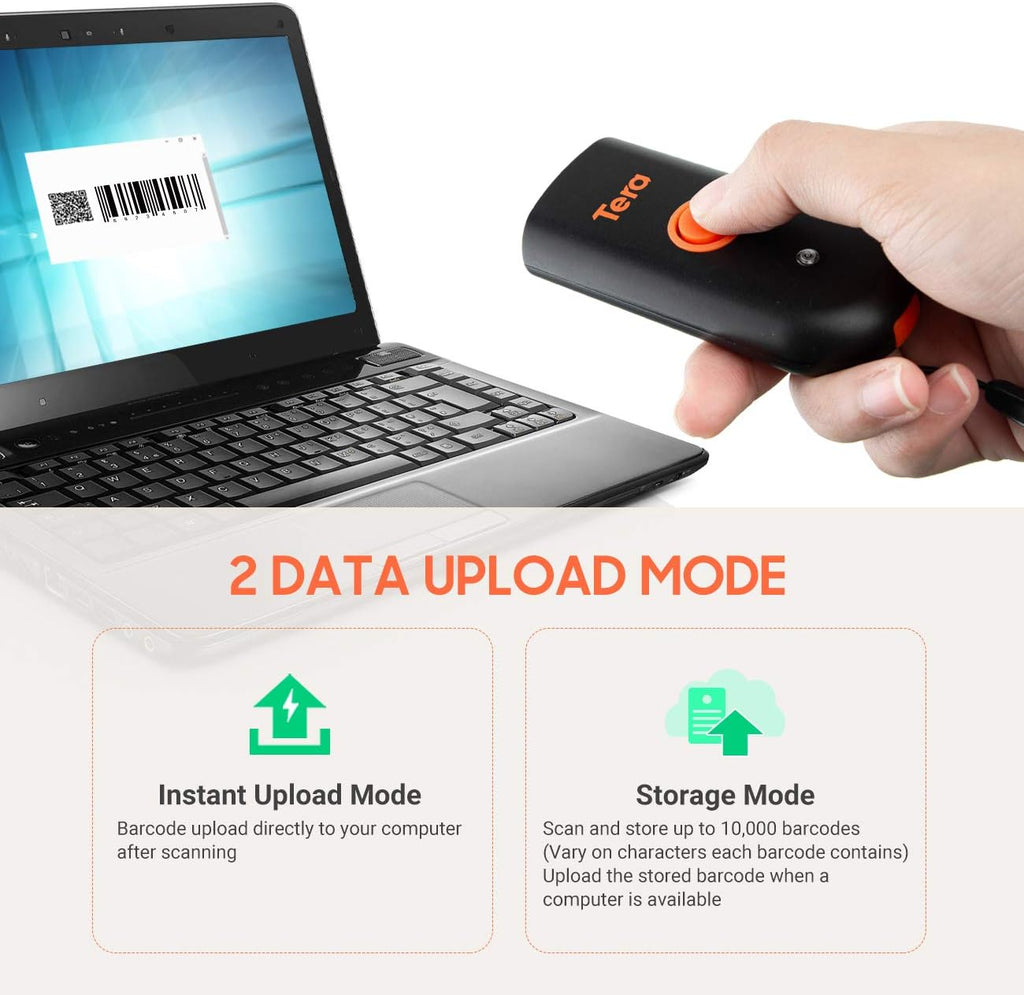 Waterproof Shockproof Mini Pocket 2D Barcode Scanner Pack of 2 M512