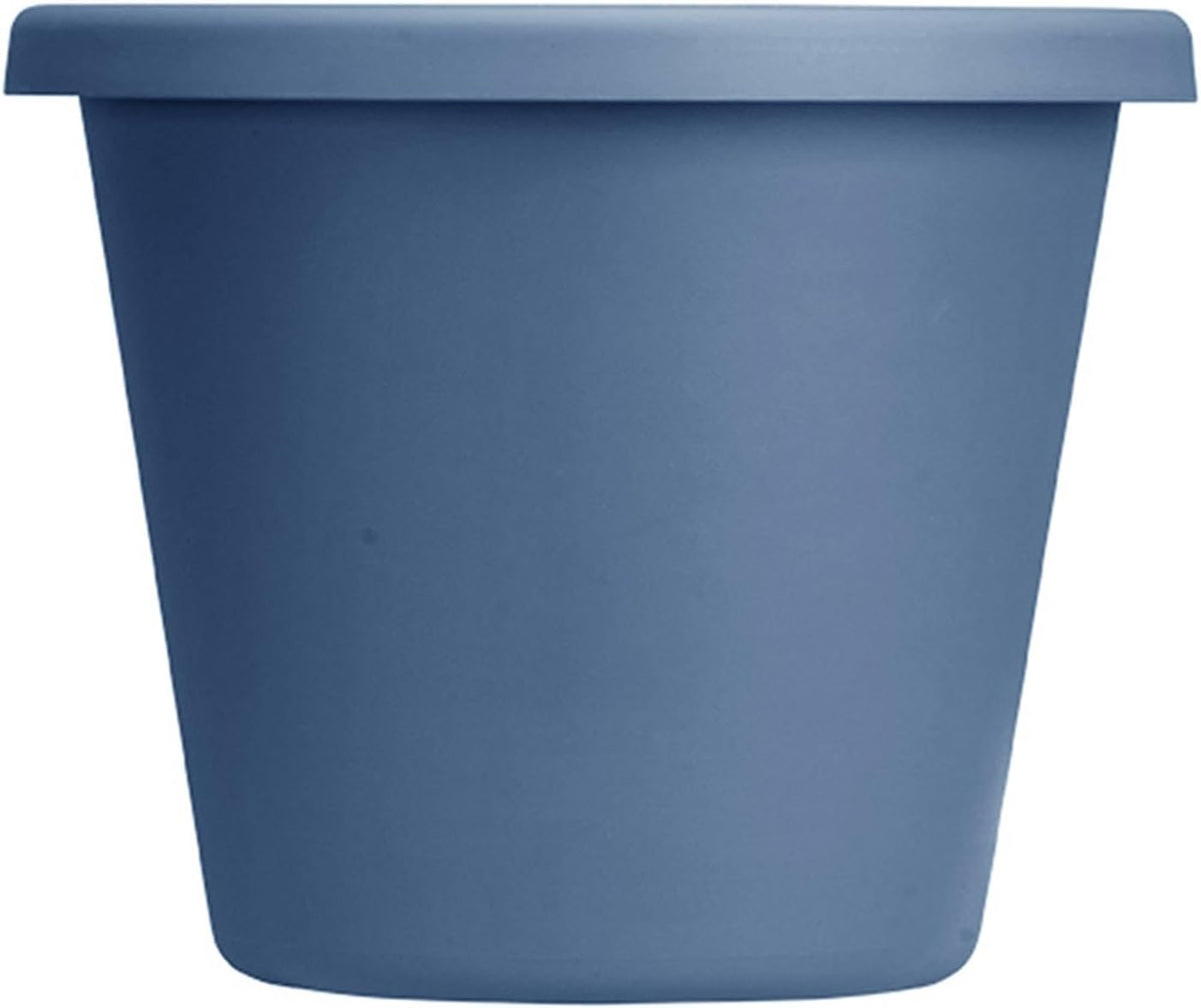 24 Inch Slate Blue Plastic Flower Pot Planter with Drainage Holes (2 Pack) T976536