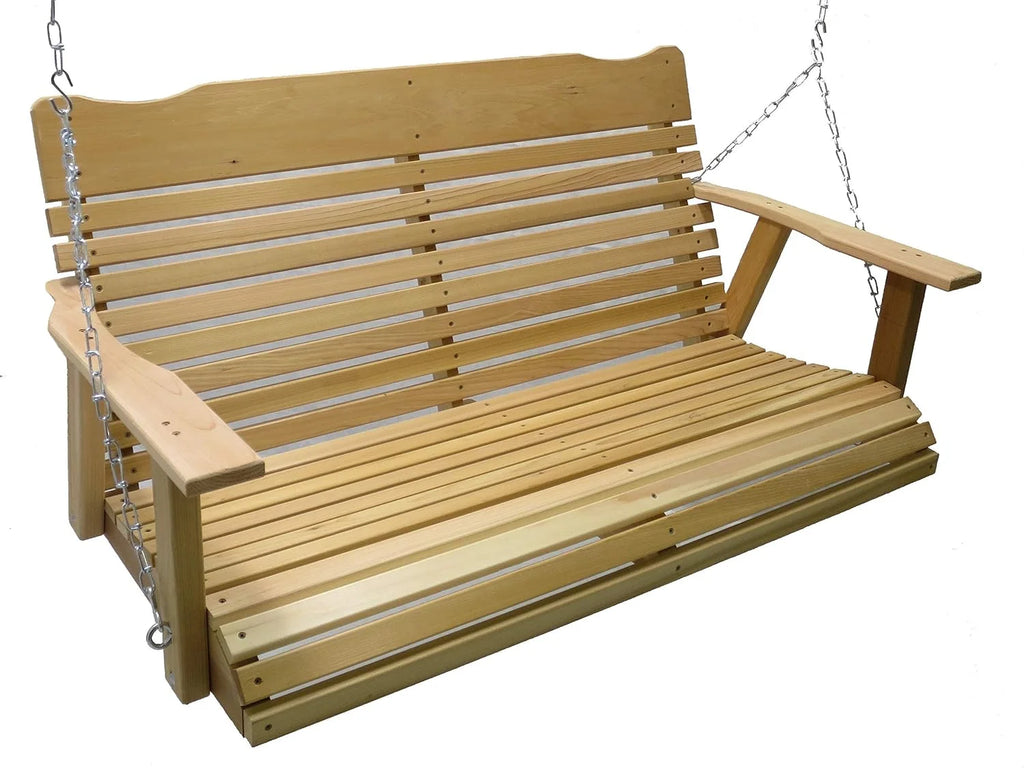 4 Foot Natural Cedar Porch Swing With Chain V69335