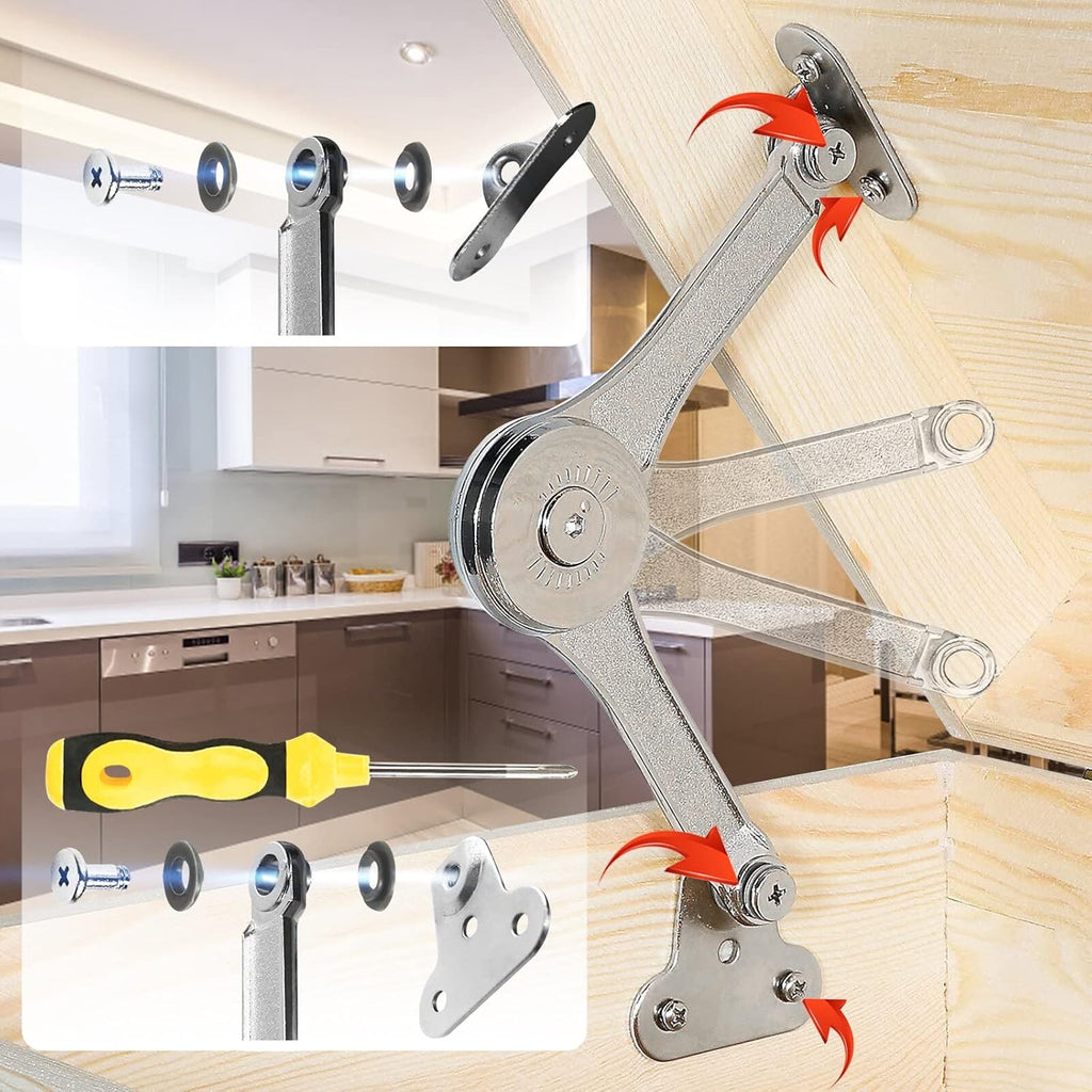 2 Pcs Soft Close Lid Support Hinges with Screwdriver W583