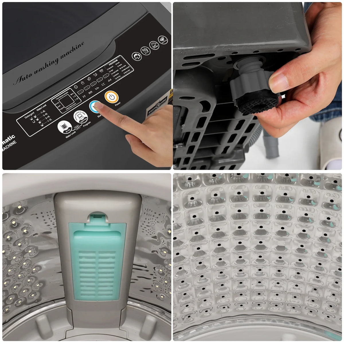 17.8 lbs Portable 2 in 1 Washer & Dryer V7474