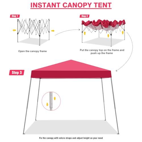 10X10 FT Pop Up Canopy Tent with Carrying Bag Q3862