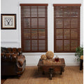 Cordless Faux Wood Blind Dark Oak E34647