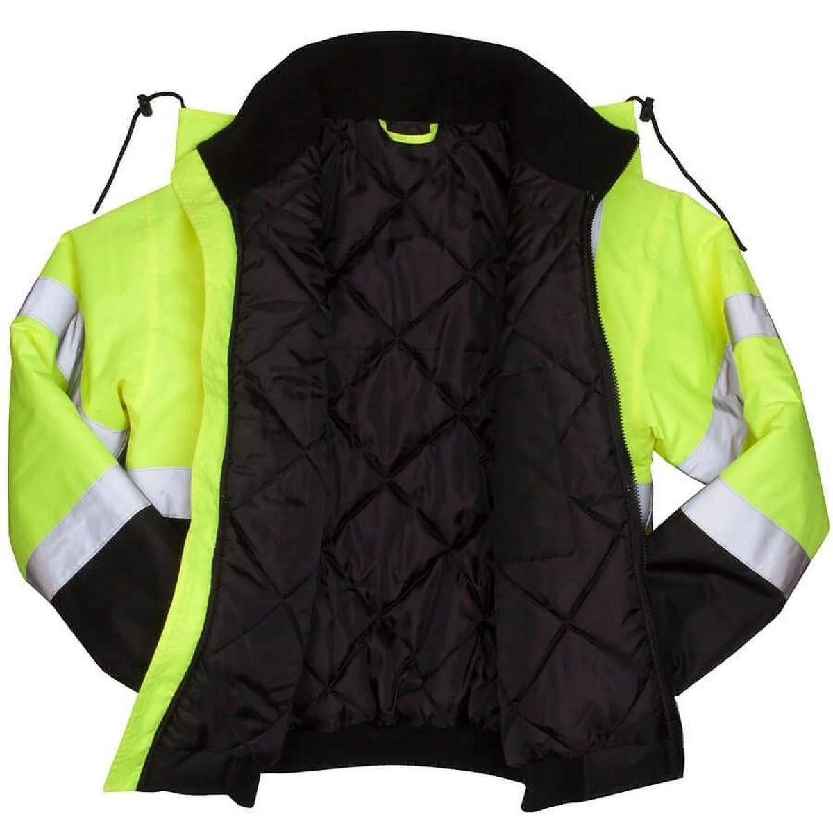 Hi-Vis Lime Bomber Jacket with Quilted Lining Size 4X Large V83512