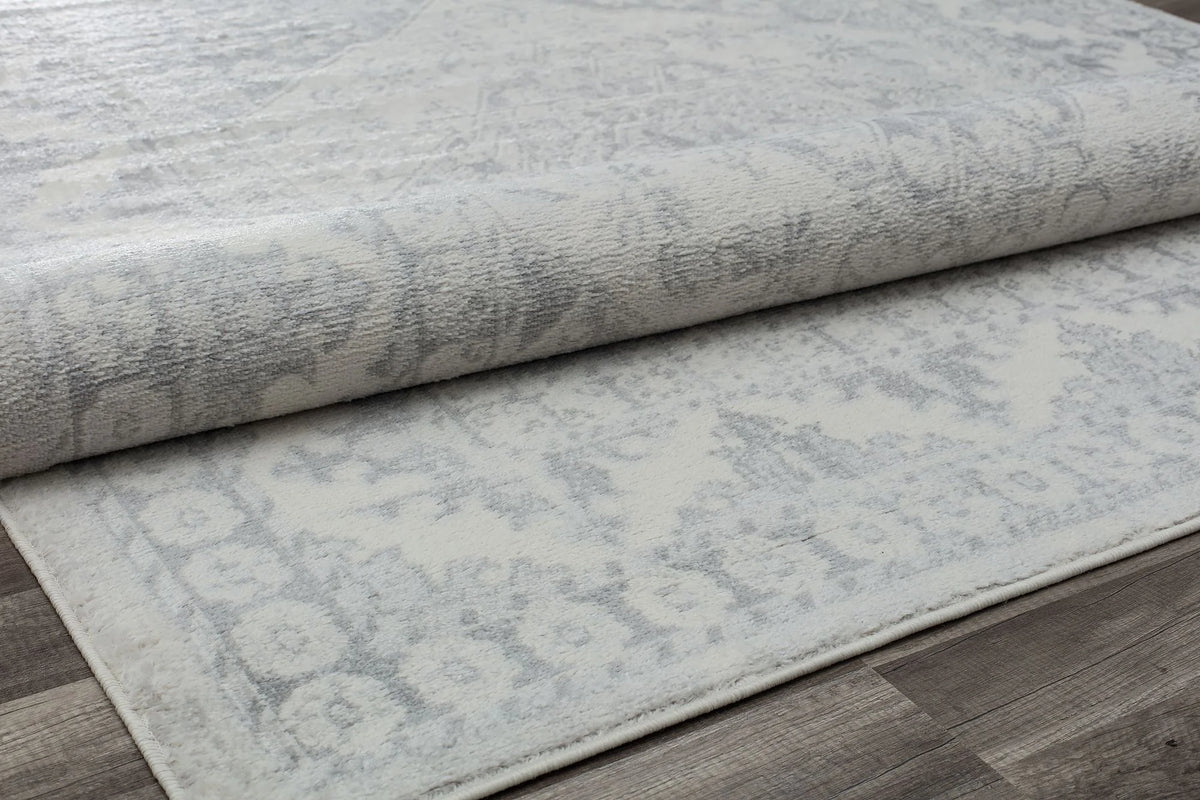 Grey Mist Vintage Transitional Area Rug L3523