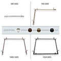 Black Four Sided Adjustable Ceiling Rod Room Divider A2002