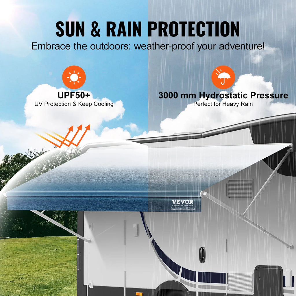 20' RV Awning Fabric Replacement Waterproof Fabric M2305