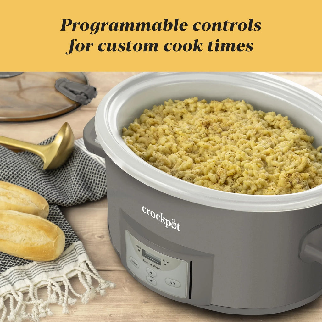 7-Quart Programmable Slow Cooker, Grey X29630