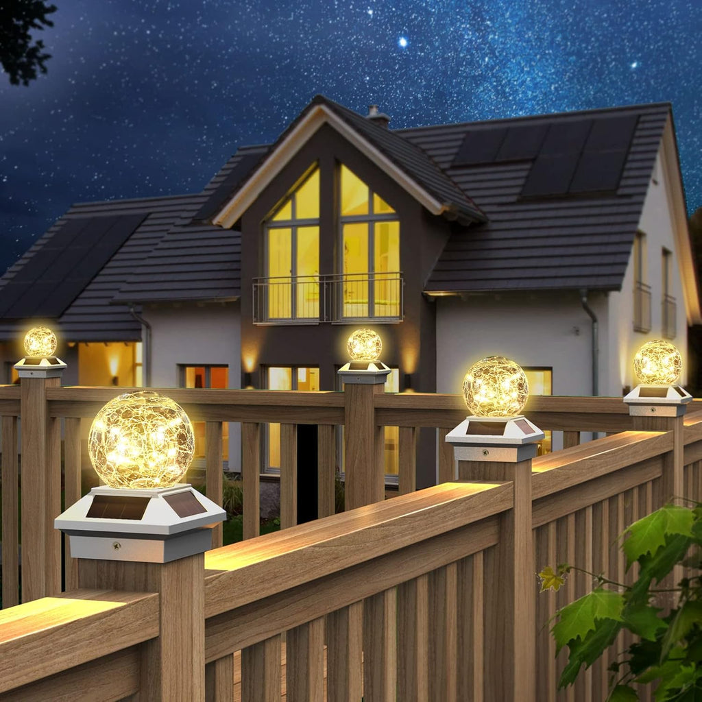 Solar Waterproof Post Cap Light for 4x4 Wood, 4 Pack R82203