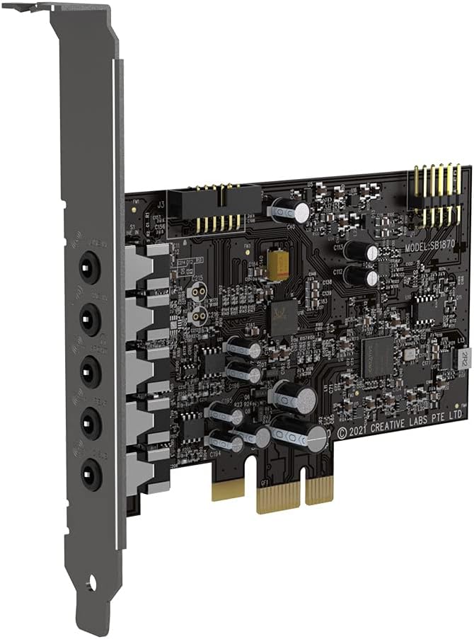 PCIe 5.1 Sound Card with Headphone Amp A367