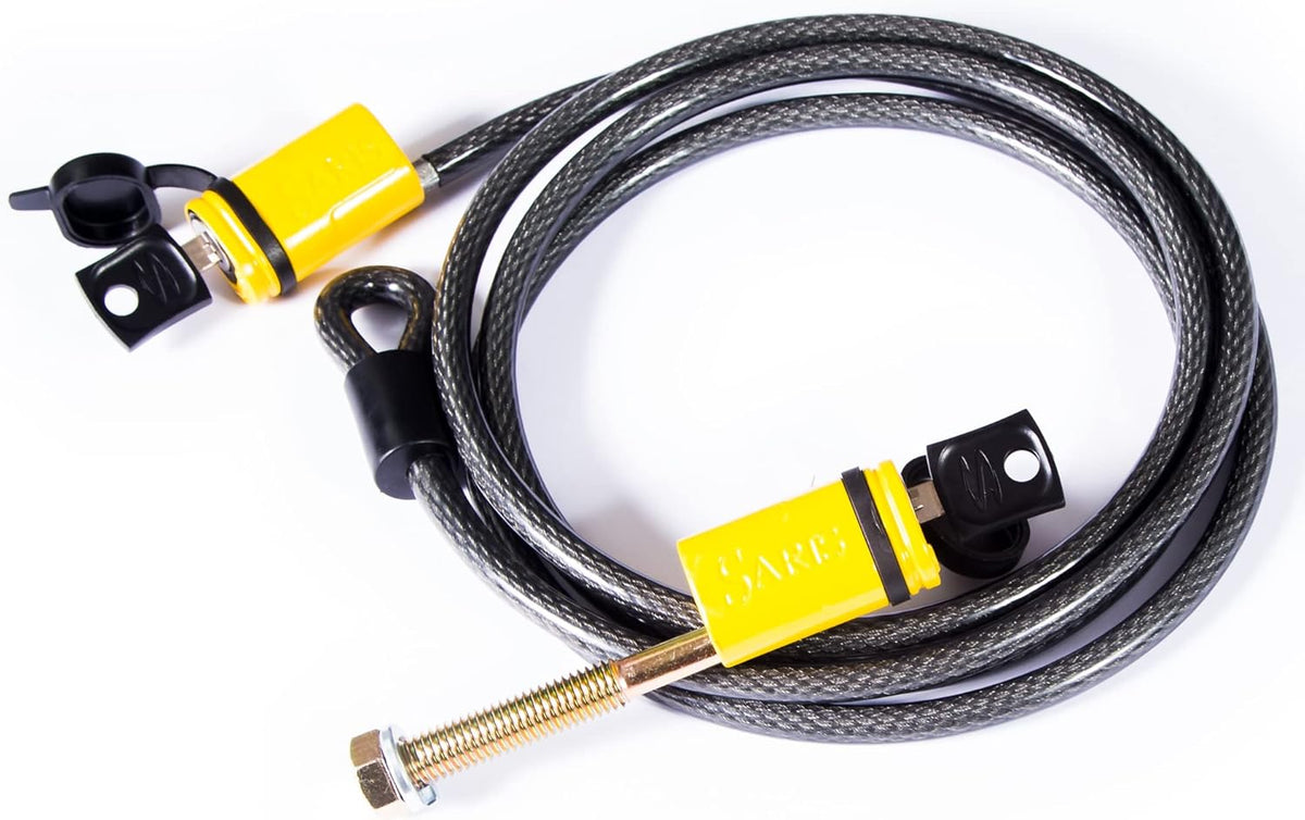 Black Bike Locking Cable and Locking Hitch Combo Y65095