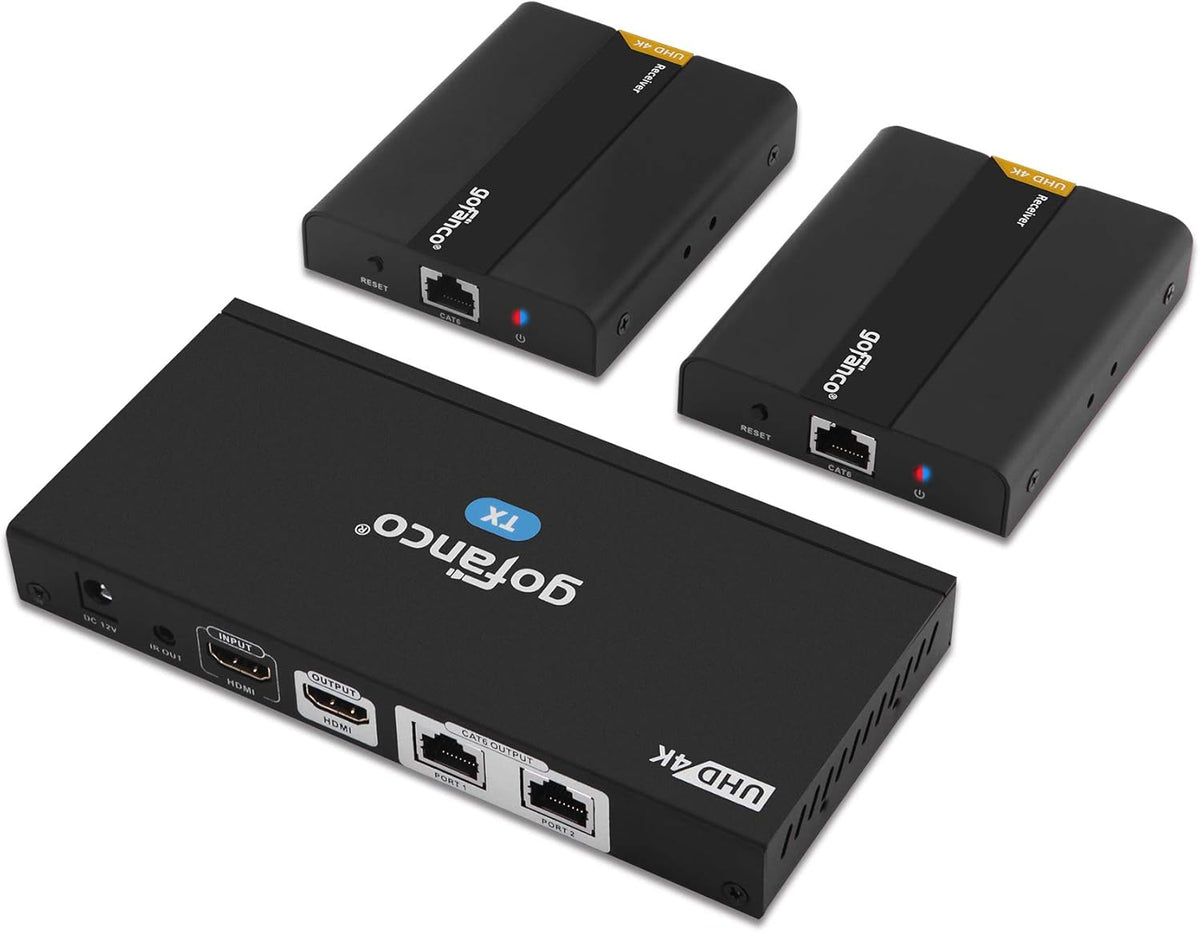 1x2 HDMI Extender Splitter Full HD 1080p Over Ethernet Cable with HDMI Loopout A8315