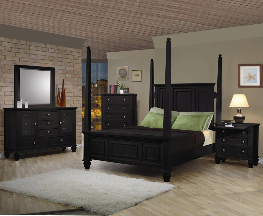 Black 5 Drawer Chest N8647