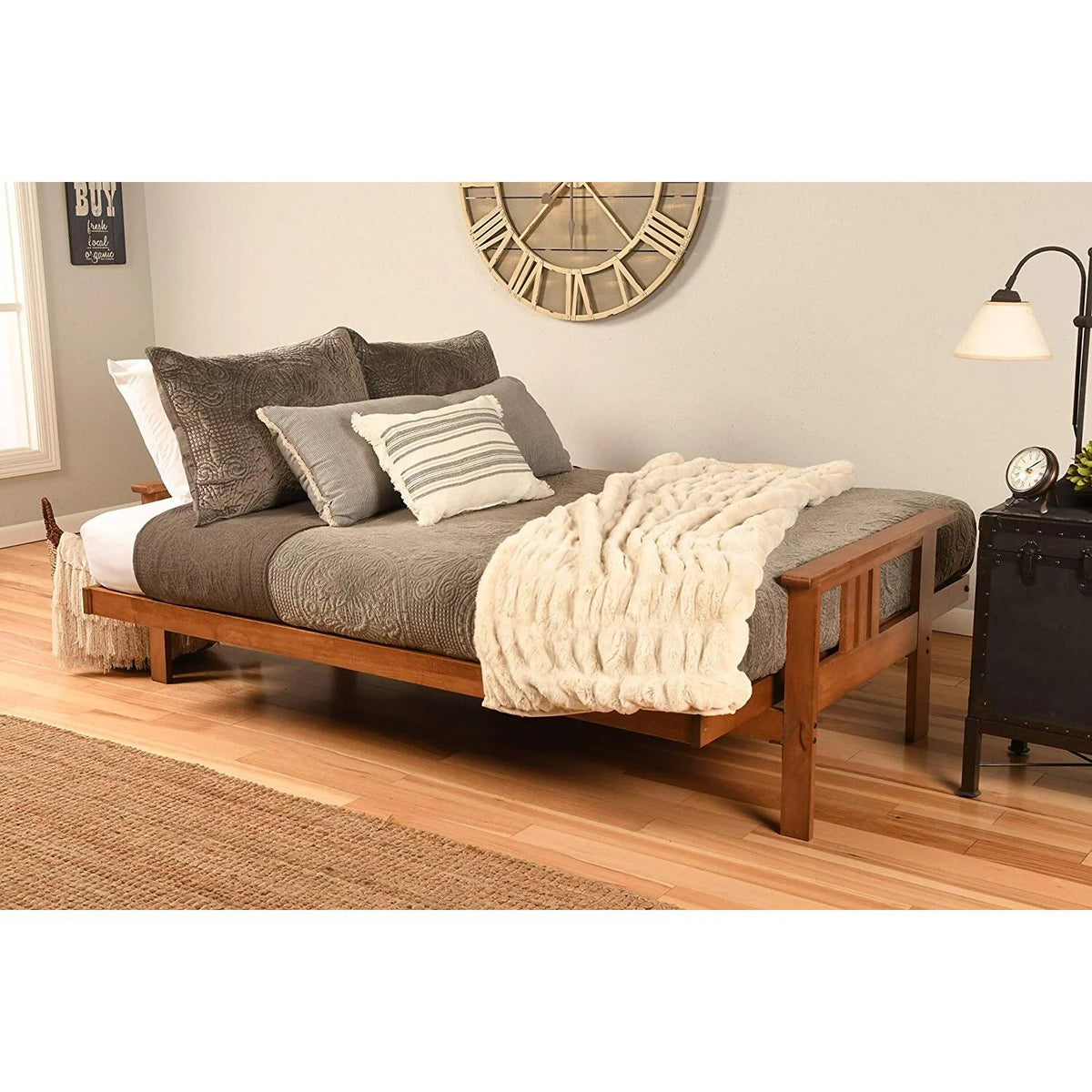 Futon Frame with Mattress Y6200