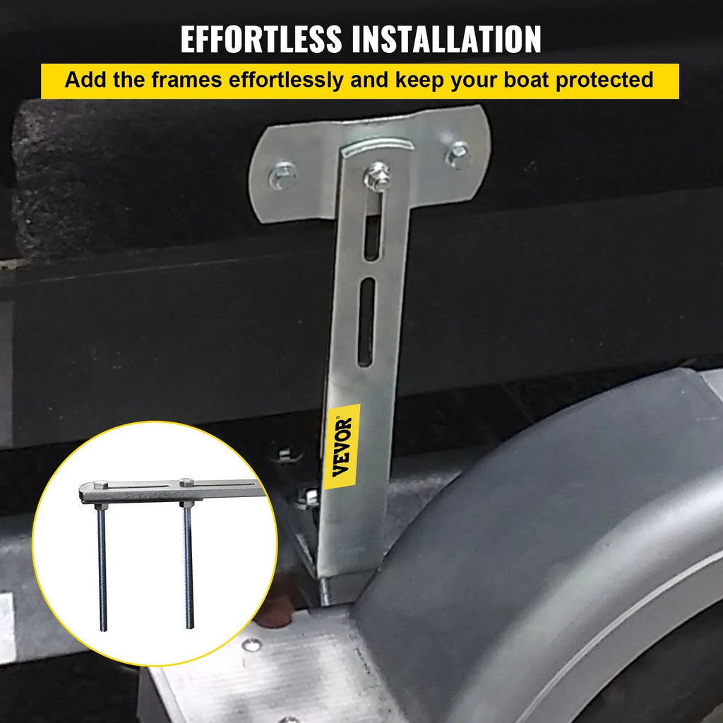 48" Boat Trailer Guide-Ons, 2-Pack, Rustproof Steel with Carpet-Padded Boards G813746