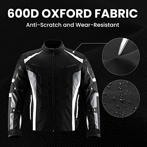 Motorcycle Jacket with CE Armor Water Resistant Textile G790