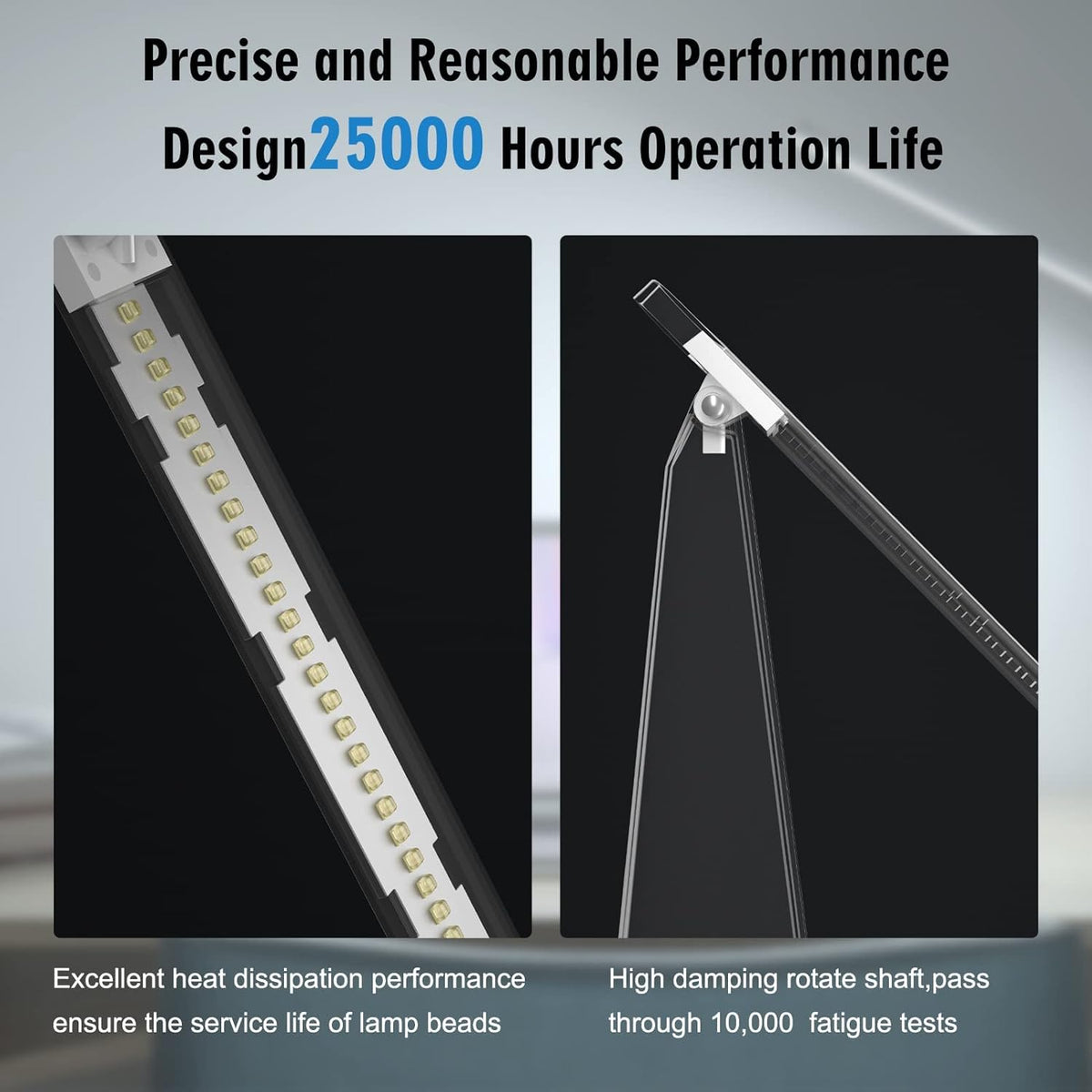 LED Desk Lamp with RGB Colors, Stepless Dimmable I662996