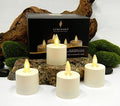 Ivory Flameless Candles 4 Piece Set with Auto-Timer O6294