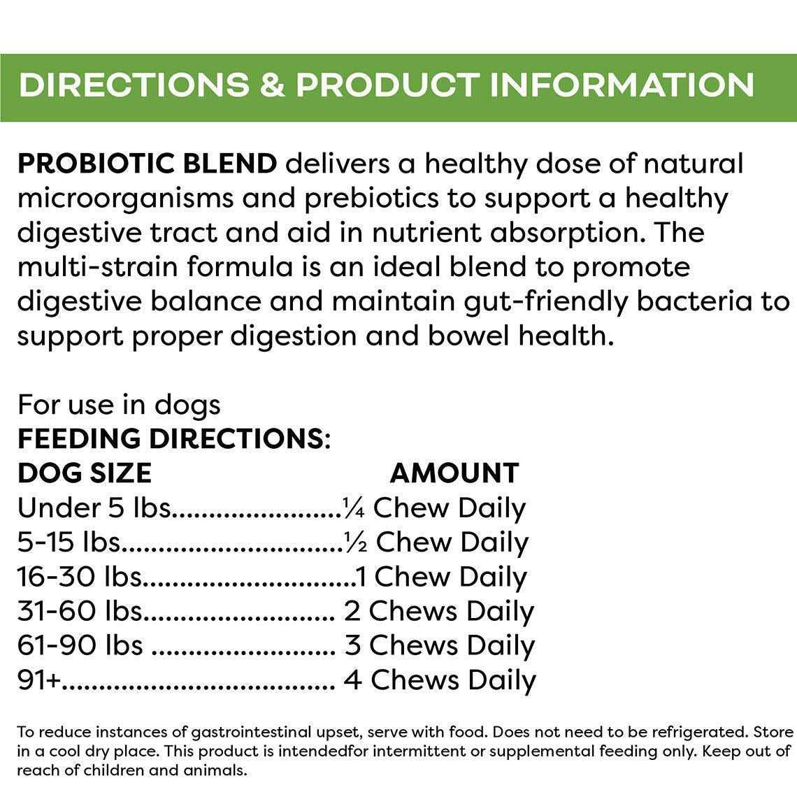 Probiotic Blend Digestive Support Soft Dog Chews Z681