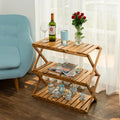 3 Tier Acacia Wood Folding Shelf D20746