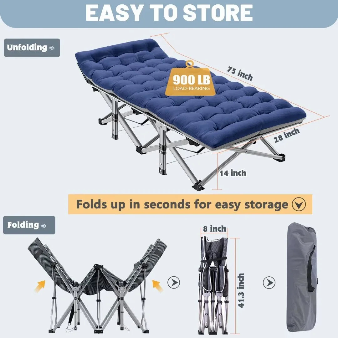 Folding Bed with Mattress and Carry Bag S9122