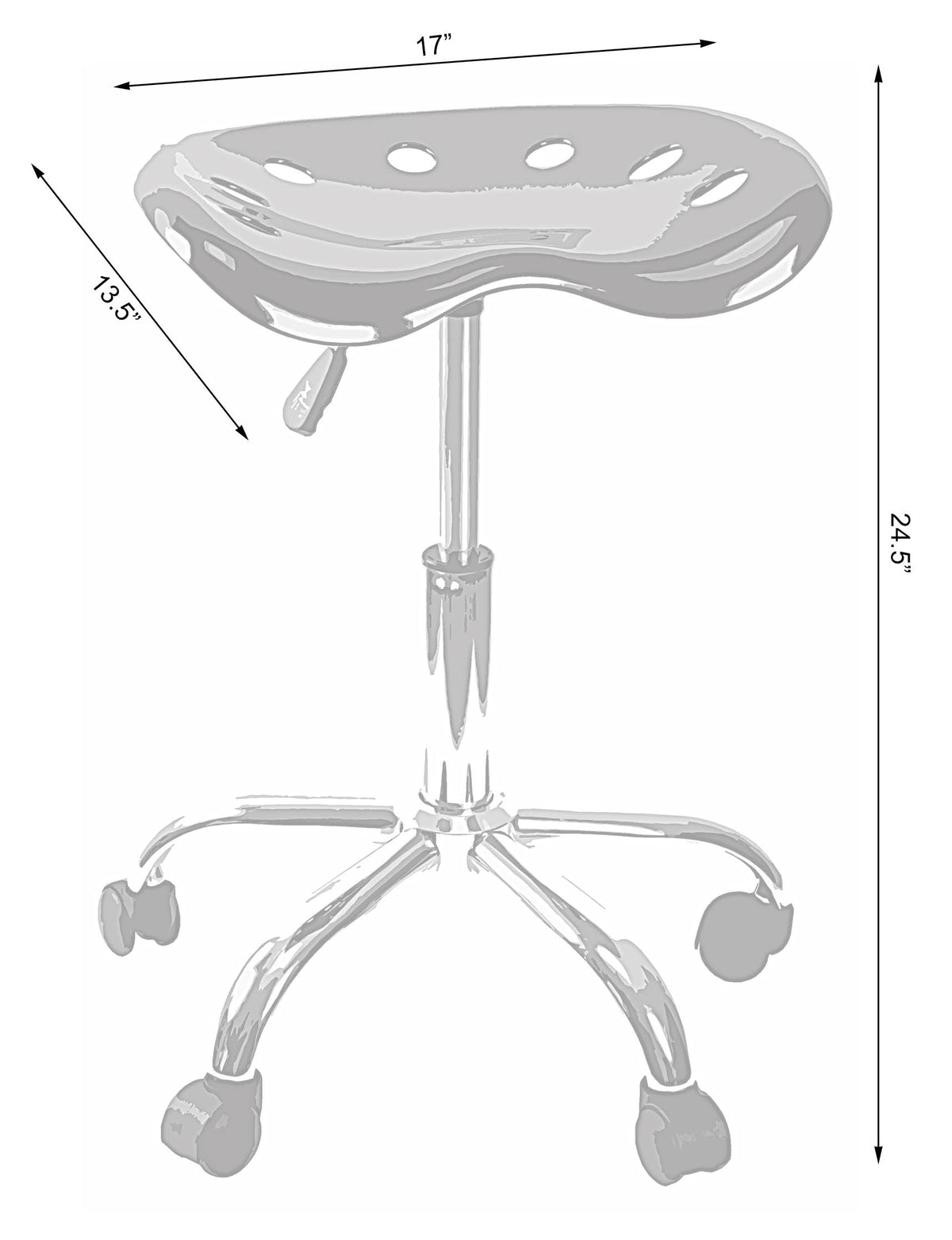Gray Tractor Seat Swivel Chair with Casters K979741