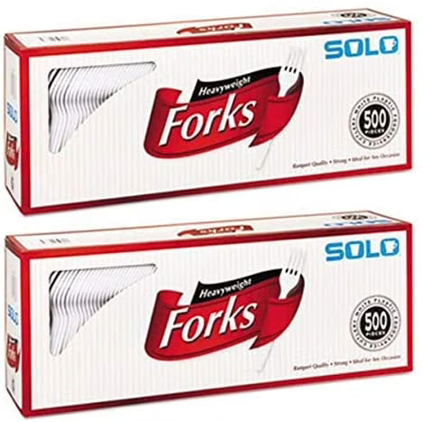 Heavyweight Plastic Fork, White, 500-count, 2 Pack G439