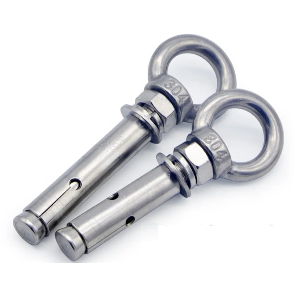 304 Stainless Steel Expansion Eye Bolt M8x70mm 2pcs H44860