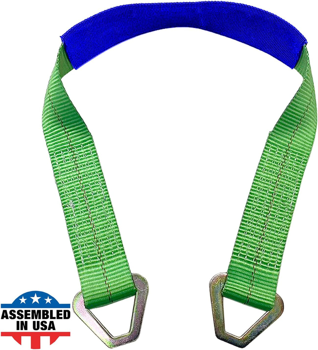 Black Motorcycle Tie Down Axle Straps with Protective Sleeve 12 PK E9735
