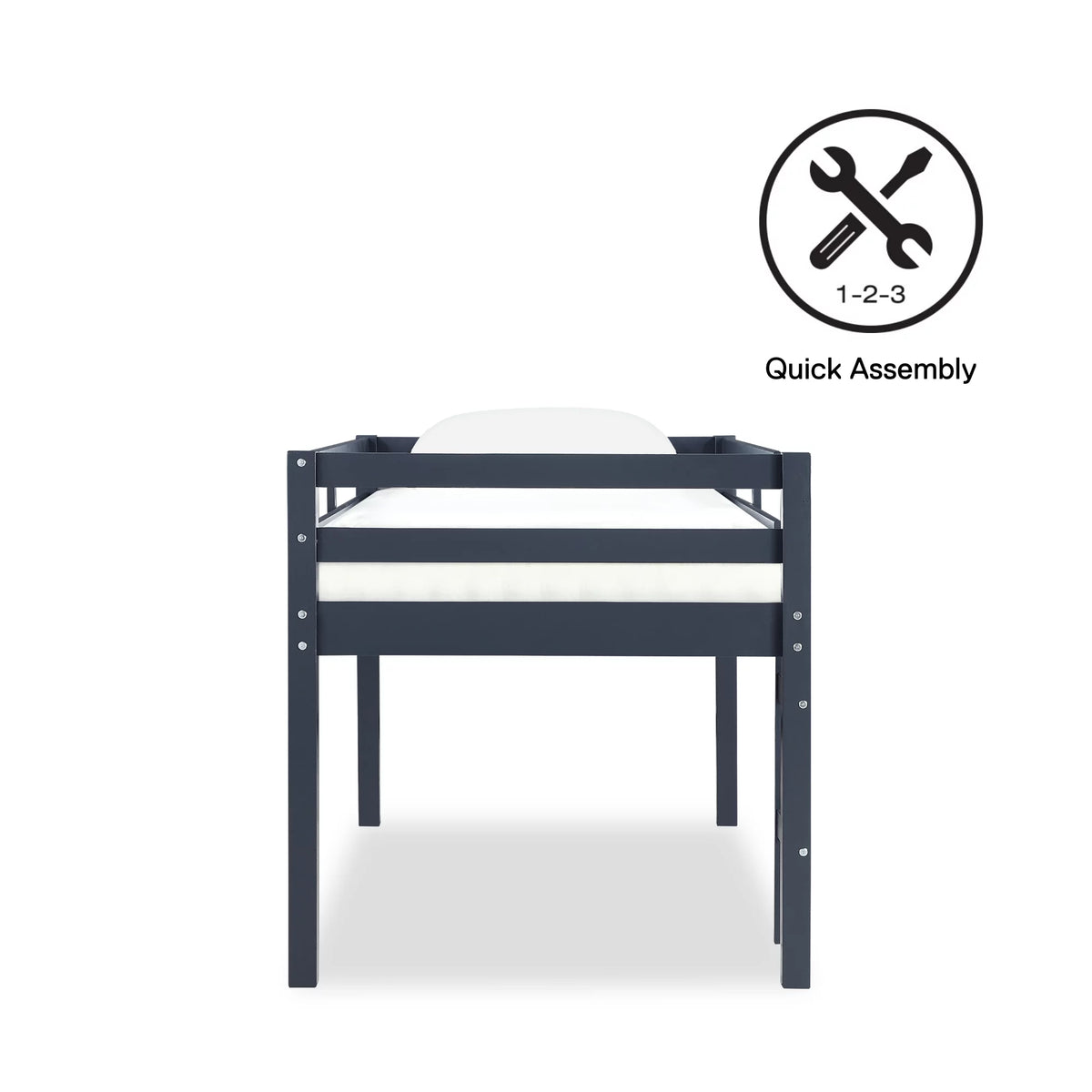 Blue Twin Loft Bed Q90537