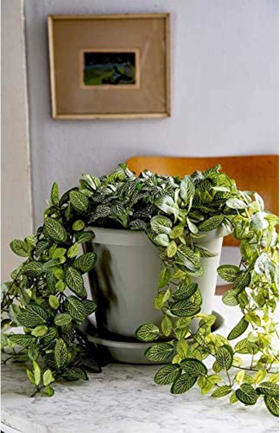 24 Inch Slate Blue Plastic Flower Pot Planter with Drainage Holes (2 Pack) I768507