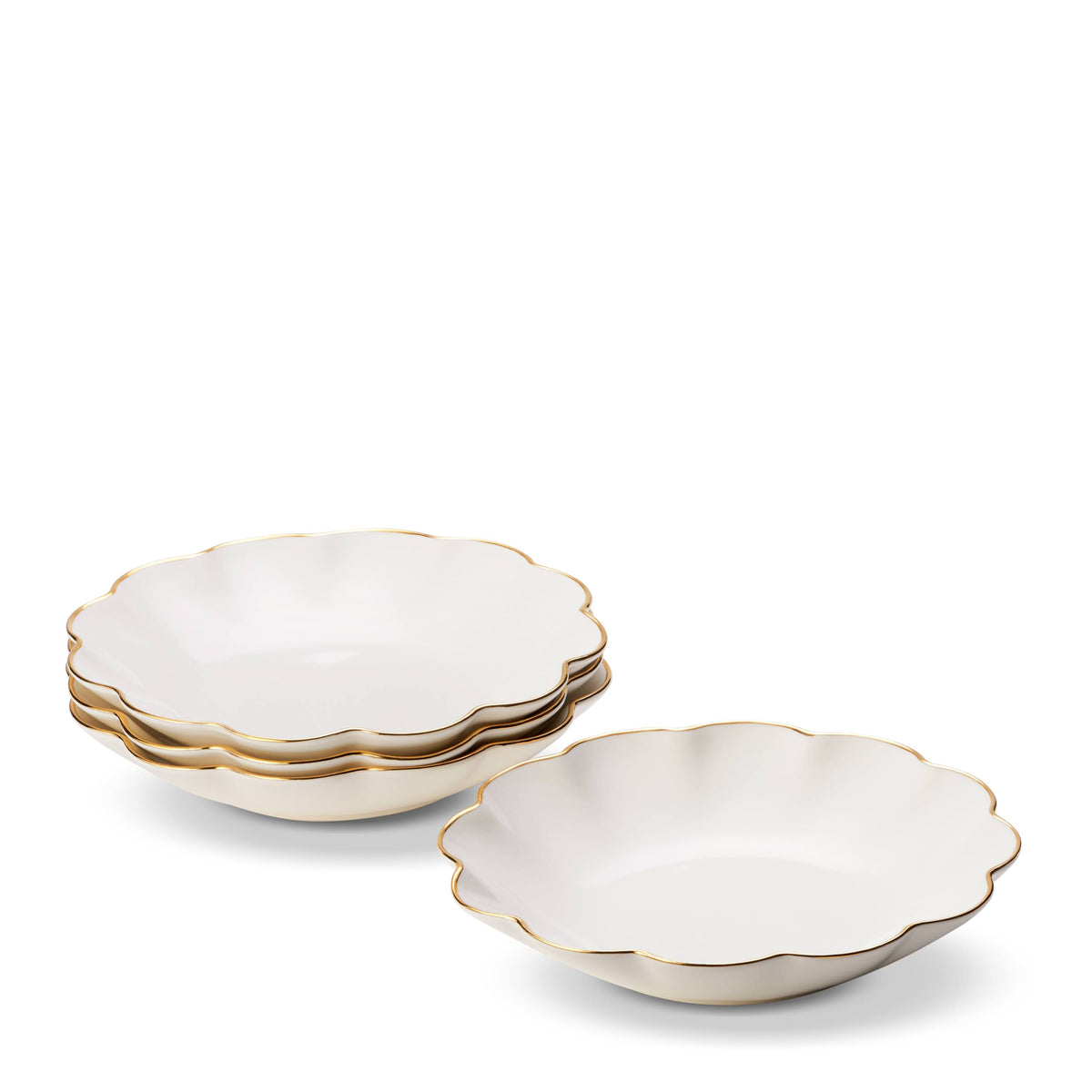 Scalloped Appetizer Plate Set of 4 B955
