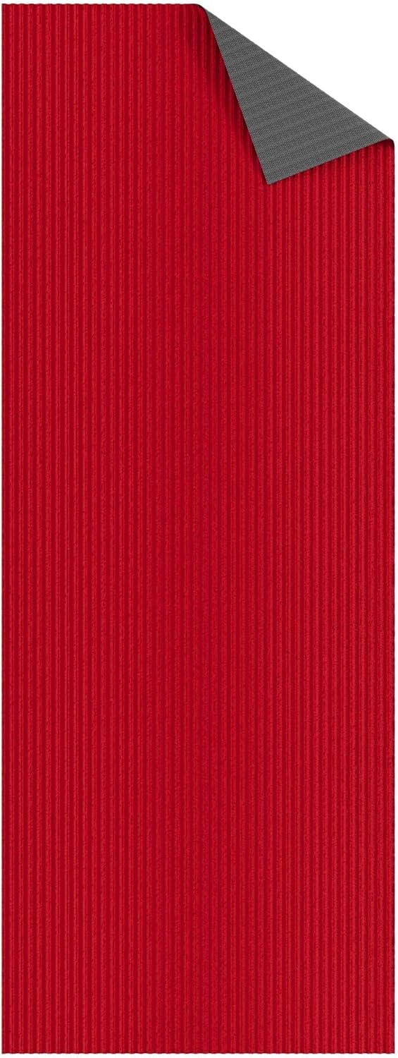 Non-Slip Rubberback 2x10 Indoor/Outdoor Runner Rug, 2' x 10', Red P100372
