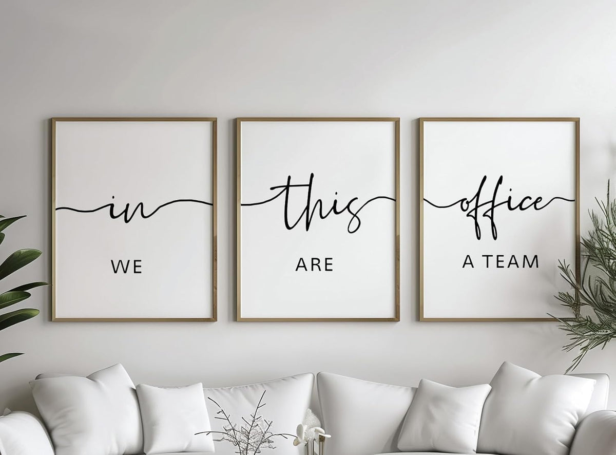 Set of 3 Prints Typography Art Unframed G82937