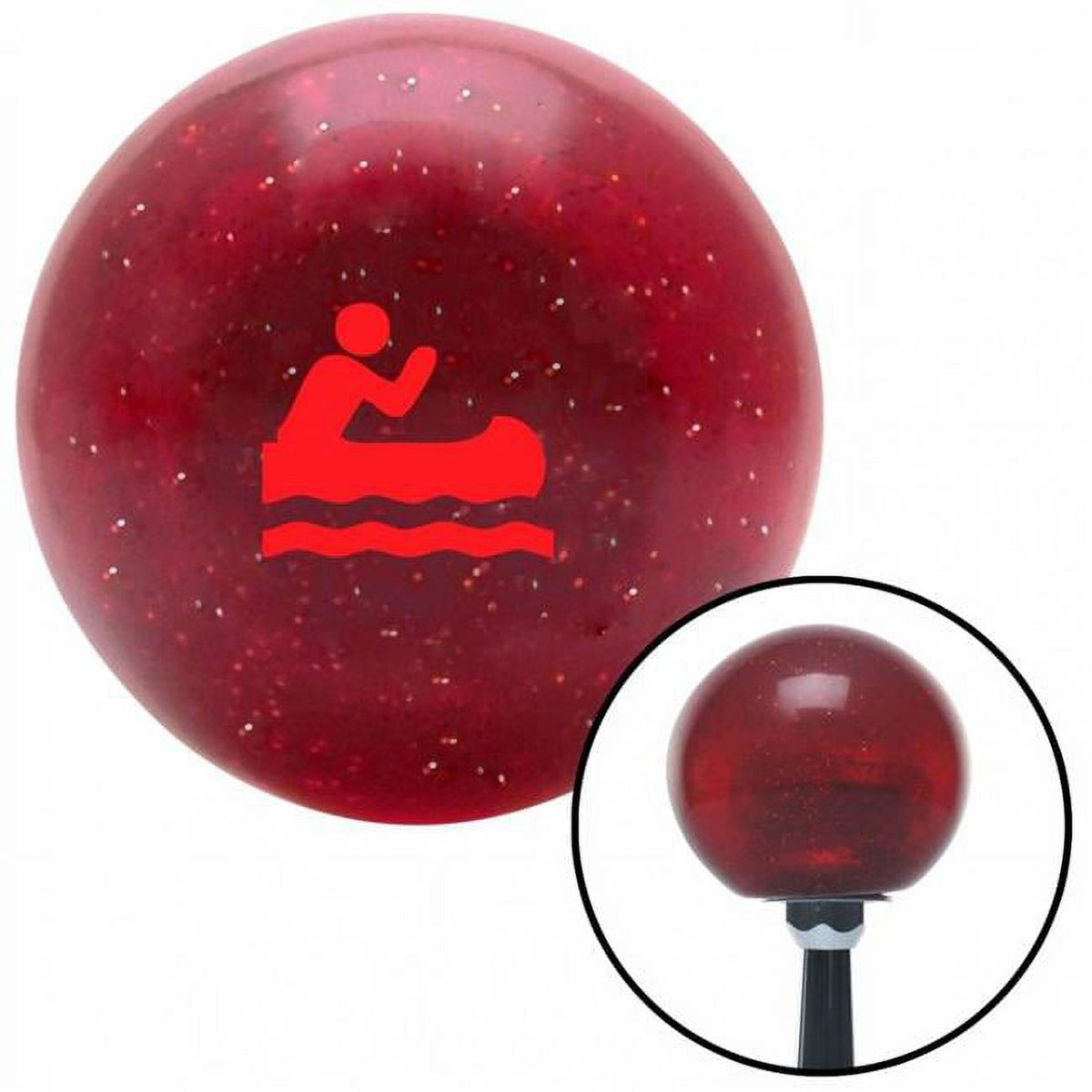 Red Metal Flake Shift Knob with M16 x 1.5 Insert L2820