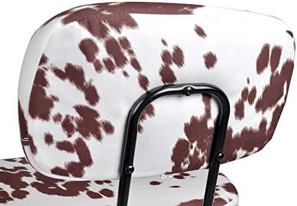 Plush Fabric Cow Print Swivel Office Chair J343